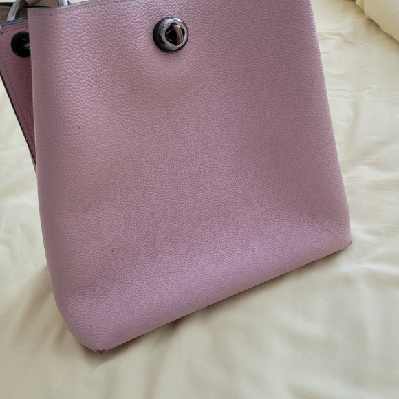 Coach Taupe and Pink Satchel - Picture 2 of 8